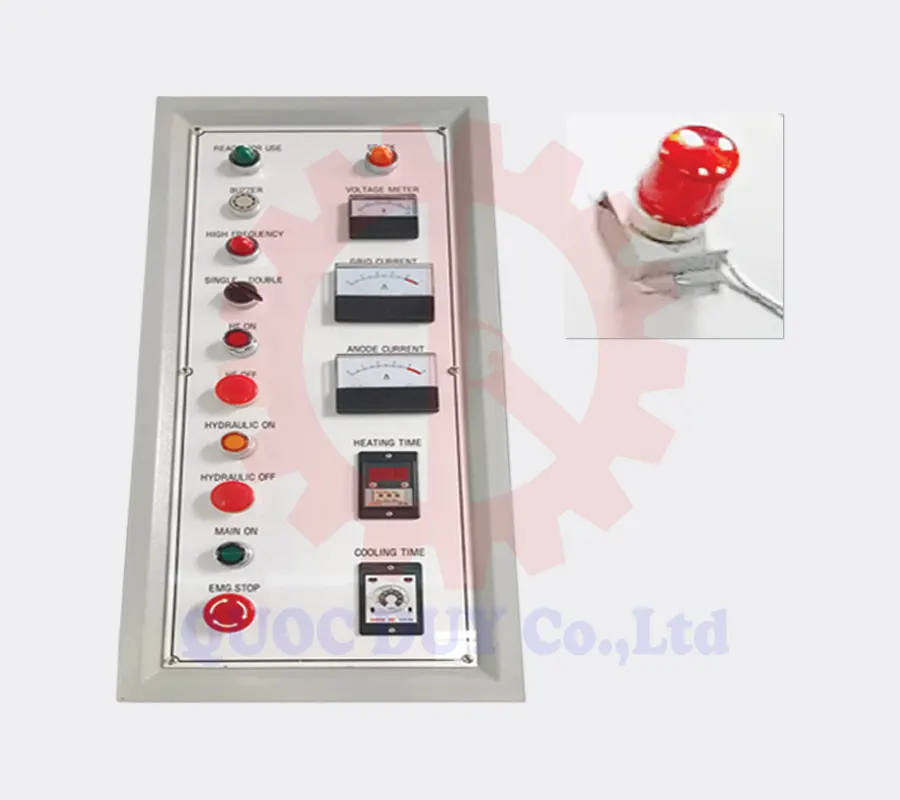 Dashboard of high frequency press machine for wood