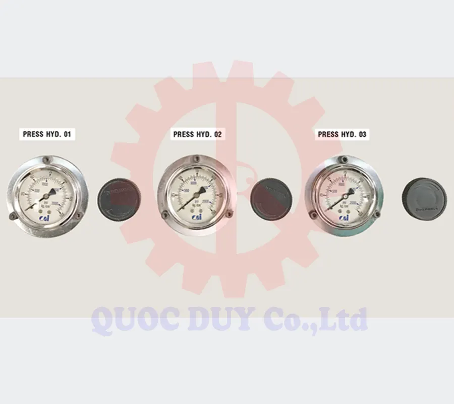Hydraulic pressure gauge of high frequency press machine for wood