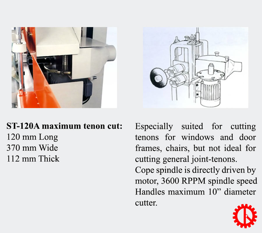 ST-120A max. tenon cut