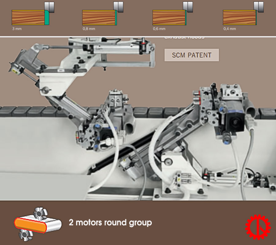 HIGH SPEED EDGE BANDING MACHINE - K 800 2 MOTORS ROUND GROUP
