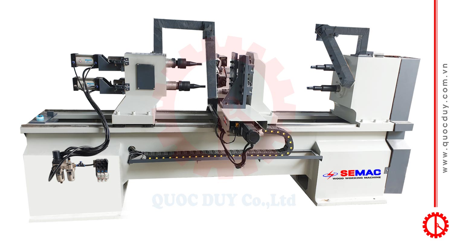DOUBLE AXIS AUTOMATIC CNC WOOD LATHE - CW 1520 2 | Quoc Duy