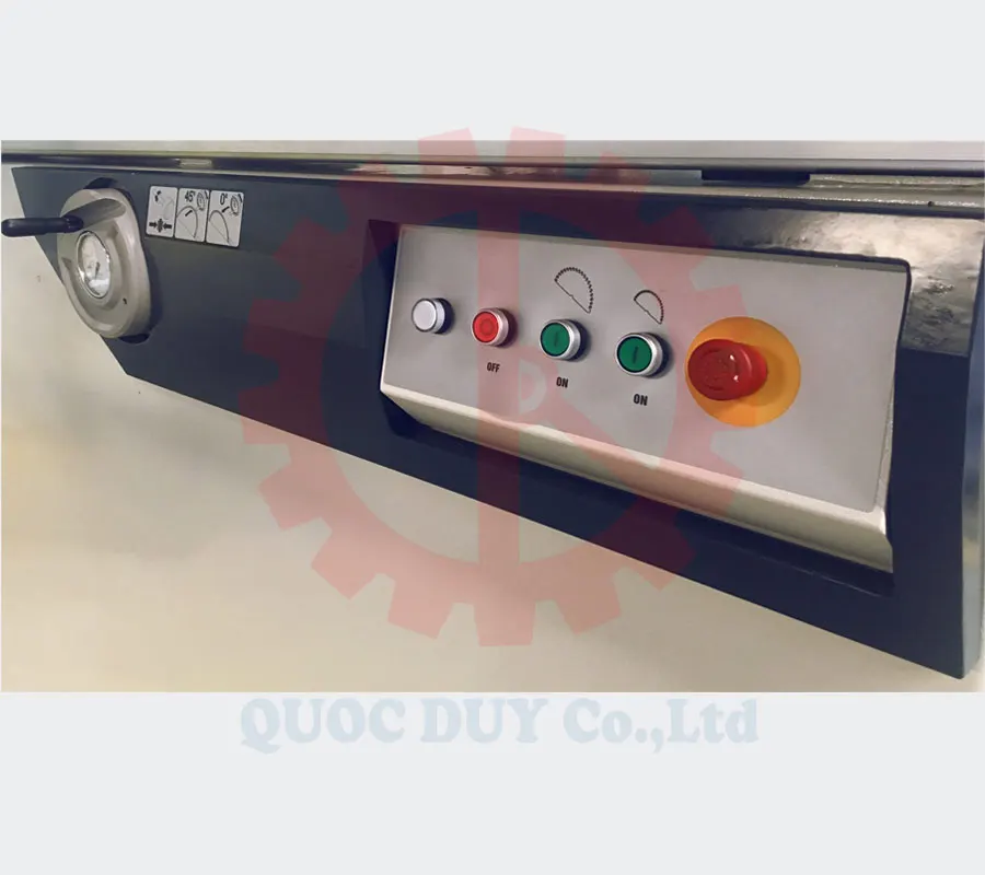 Control push button of double blade sliding table saw 3200mm | Quoc Duy