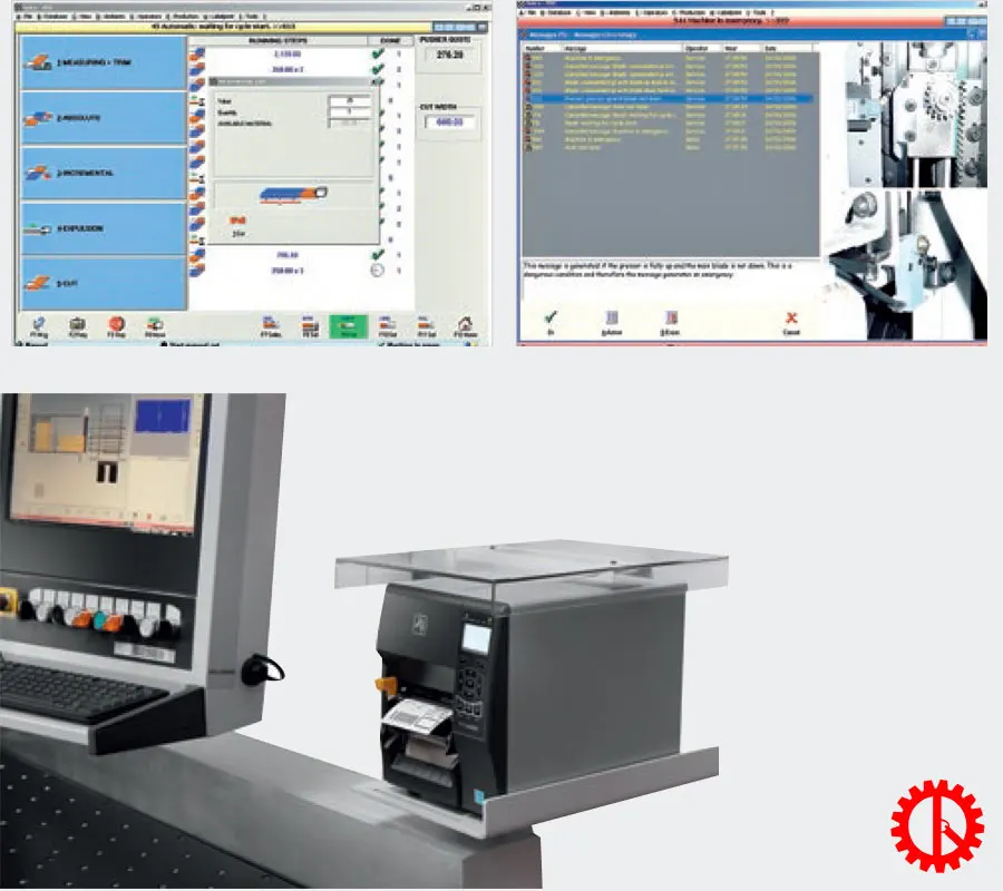 Screen of computer panel saw biesse