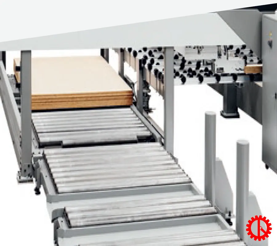 Workpiece conveyor of panel saw machine for mfc biesse