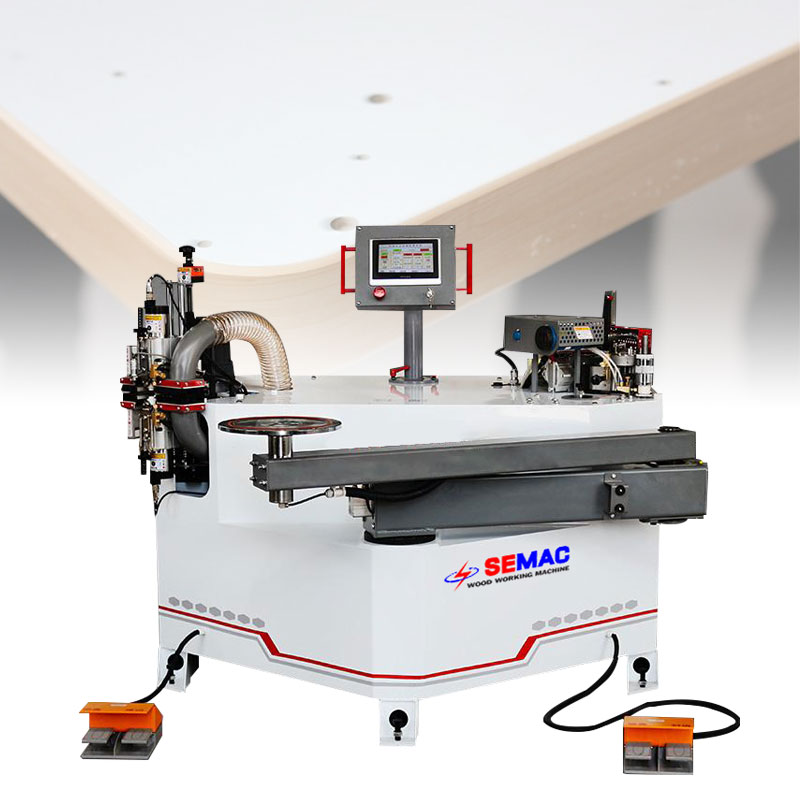 Curved edge banding machine