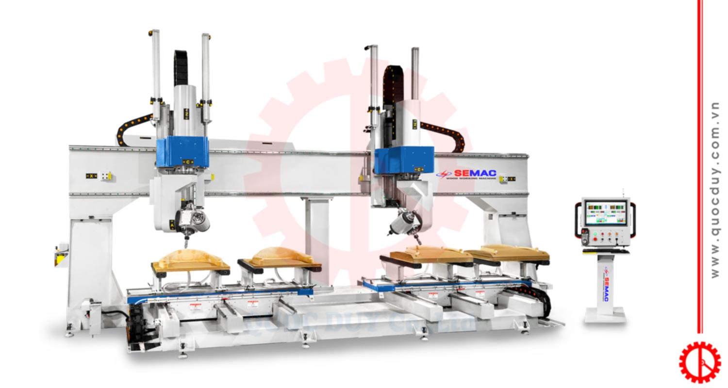 5-AXIS CNC ROUTER WITH DUAL INDEPENDENT SPINDLES - MASTER 2TC2 + 2