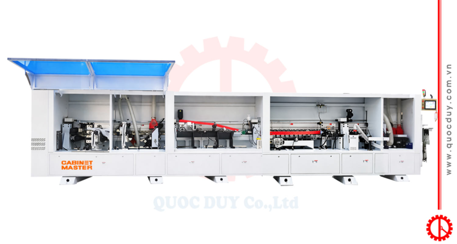 Bevel Edge Bander with Two-Component Glue System