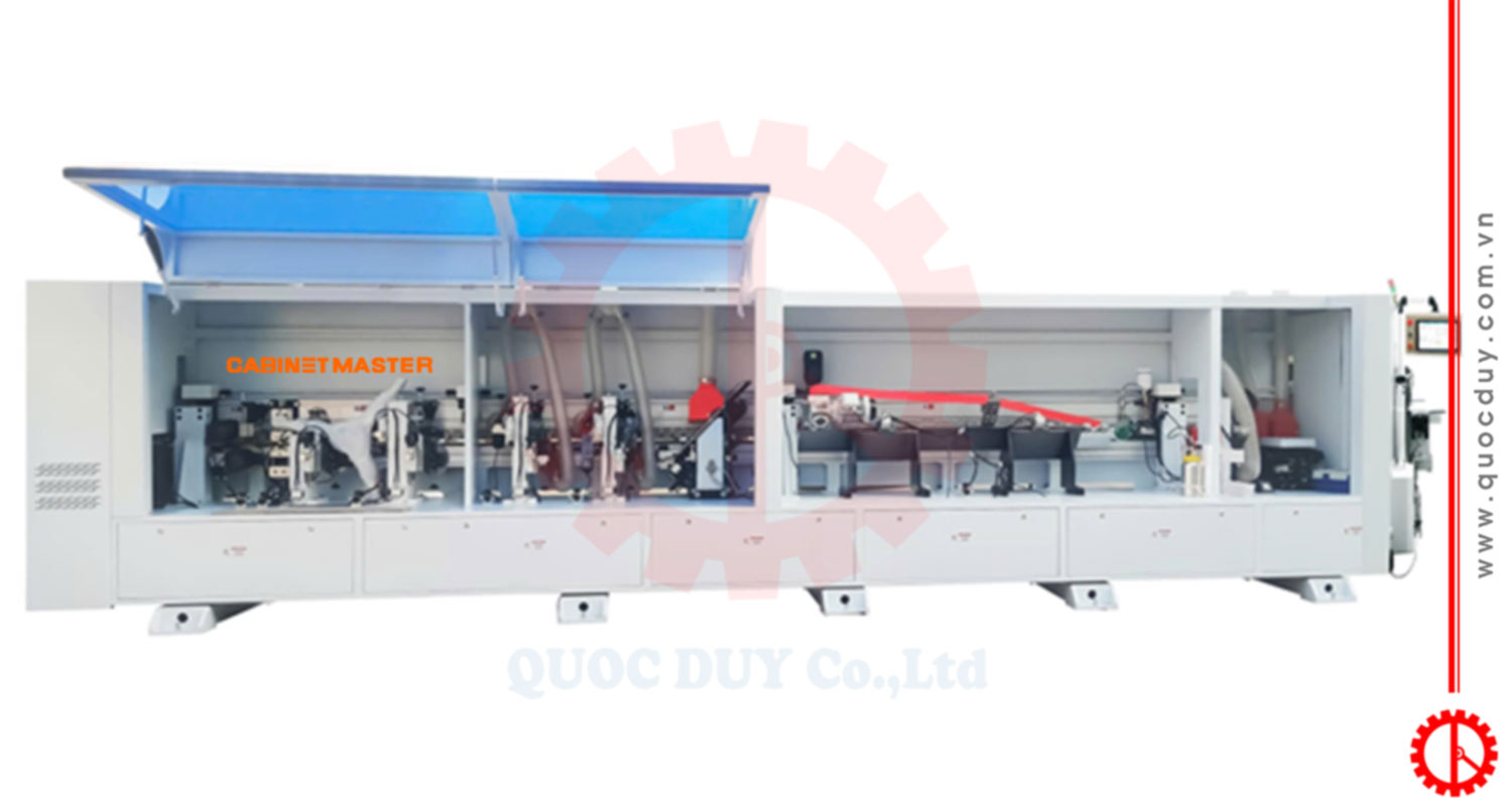 bevel edge bander with two component glue system