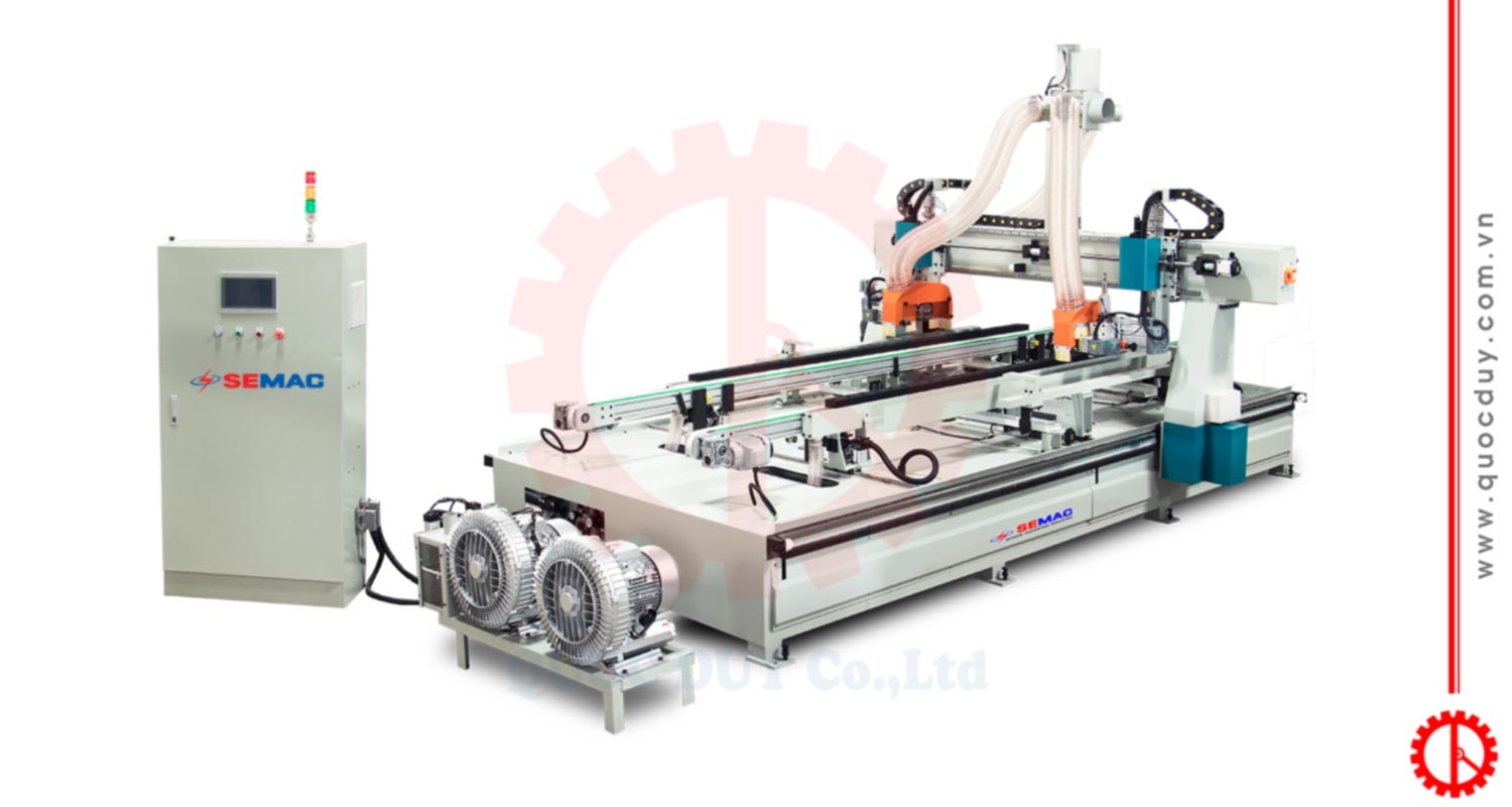 heavy duty 3 head four edge door processing machine with milling cutter