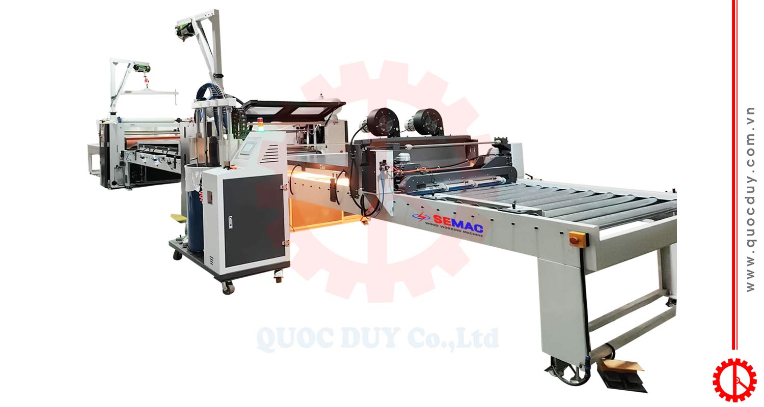 Automatic pur glue laminating line
