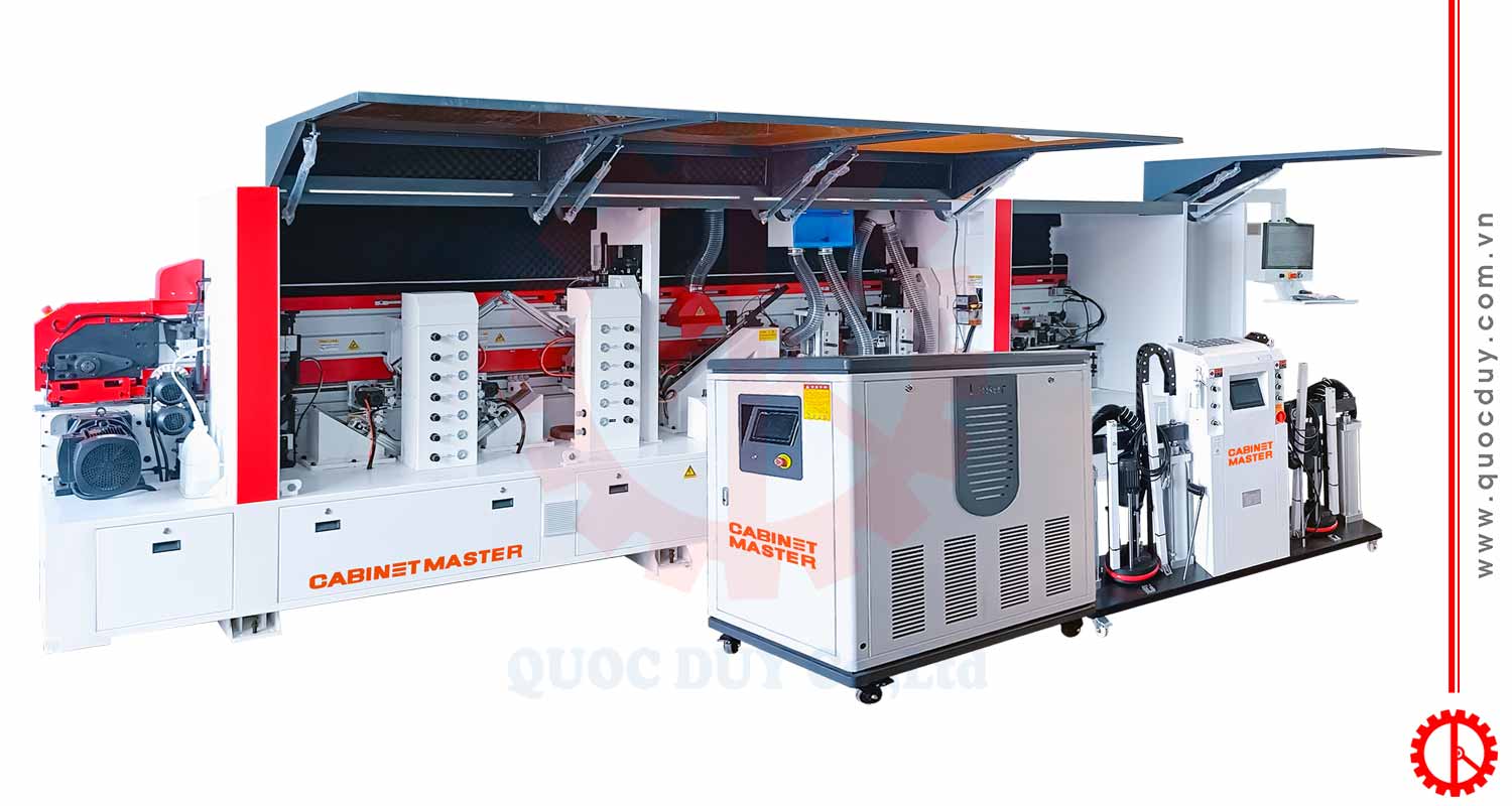 Combined laser and PUR automatic edgebanding machine