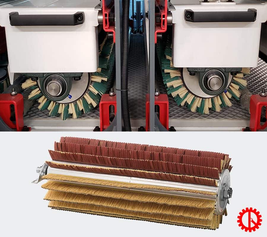 Vertical sanding roller
