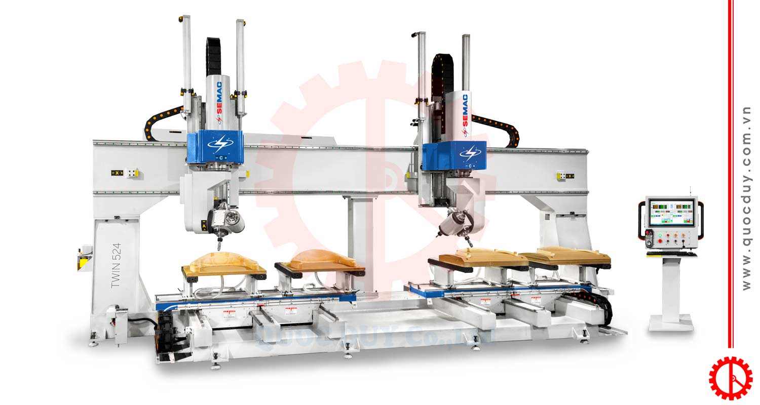 Double head 5 axis cnc machining
