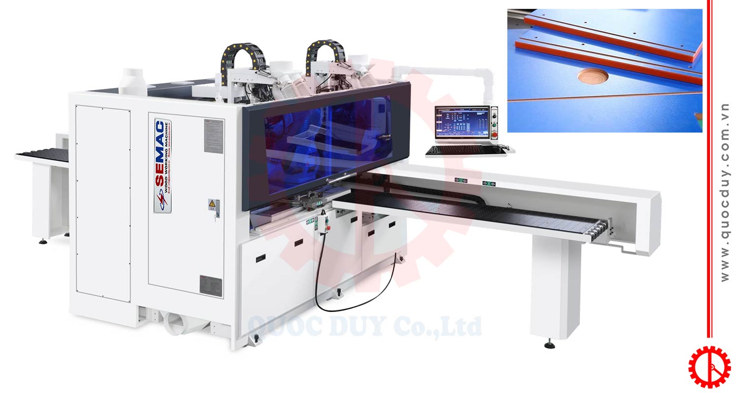 6 Sided CNC Boring Machine with Dual Drilling Units