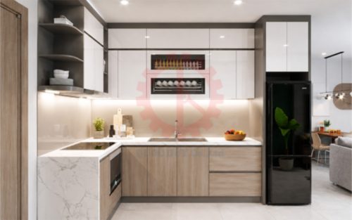 MODULAR KITCHEN CABINET PRODUCTION LINE (35 SETS/8 HOURS) mau tu bep van cong nghiep 2 500x313 1